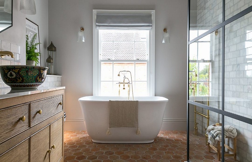 Bathroom with Rustic